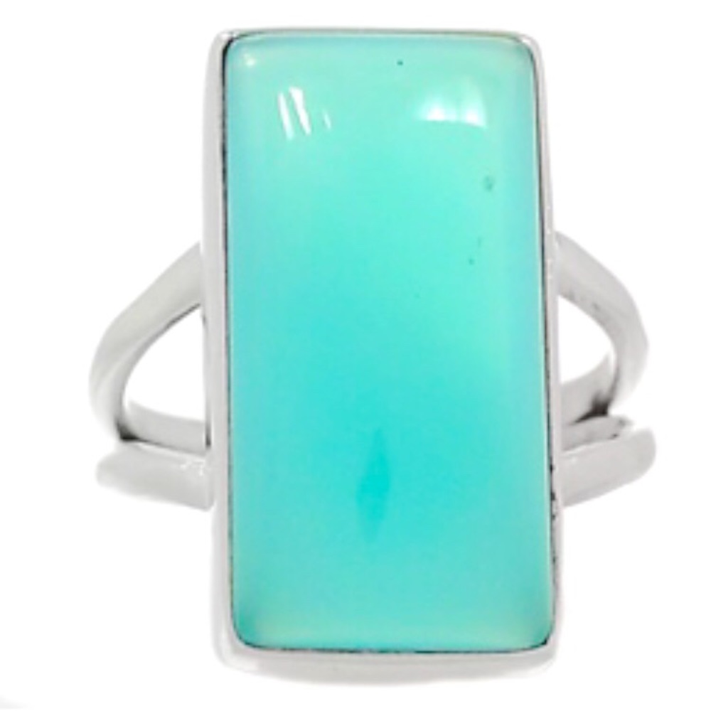 Paraiba Chalcedony Sterling Ring Stunning! New